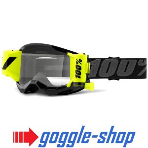 100% Strata 2 Forecast Roll-Off Motocross Goggles - Black