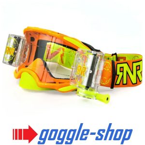 RNR Platinum Motocross Goggles - Orange Neon