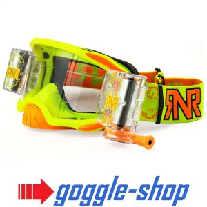RNR Platinum Motocross Goggles - Yellow Neon