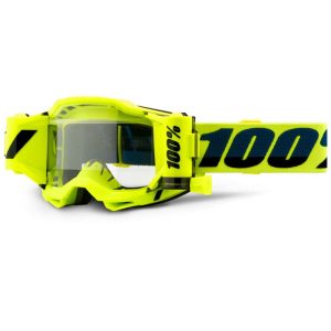 100% Accuri 2 Forecast Roll-Off Motocross Goggles - Flou Yellow