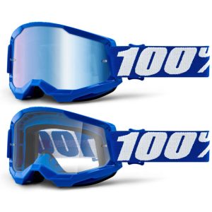 100% Strata 2 Motocross Goggles - Blue