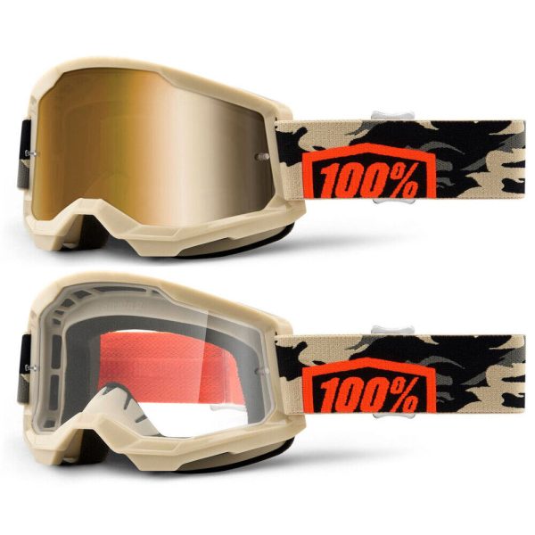 100% Strata 2 Motocross Goggles - Kombat