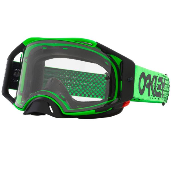 Oakley Airbrake Motocross Goggles - Moto Green / Clear Lens