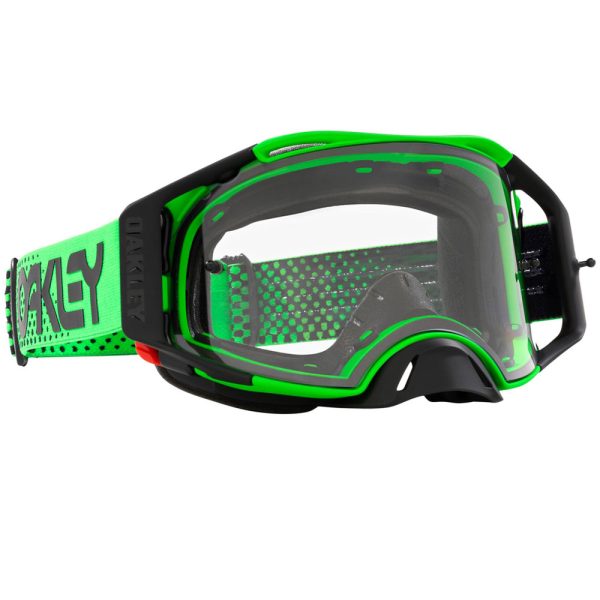 Oakley Airbrake Motocross Goggles - Moto Green / Clear Lens