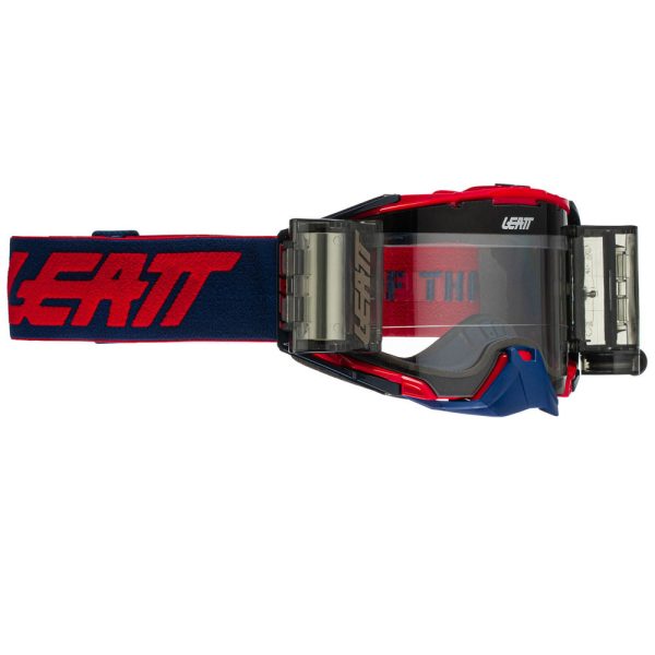 Leatt Velocity 6.5 Motocross Roll-Off Goggles - Red / Blue / Clear Lens