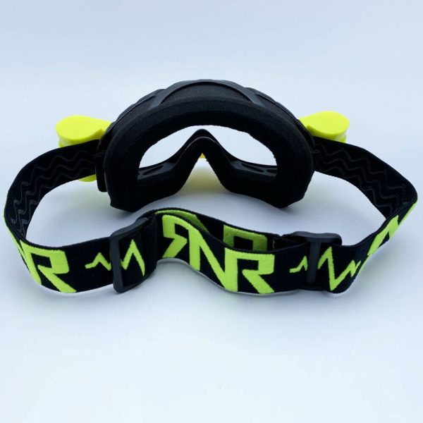 RNR Hybrid Motocross Goggles - Black / Neon Yellow