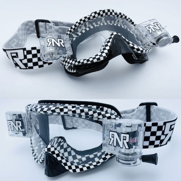 RNR Hybrid Motocross Goggles - Chequered Flag