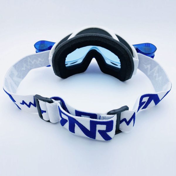 RNR Hybrid Motocross Goggles - White / Blue