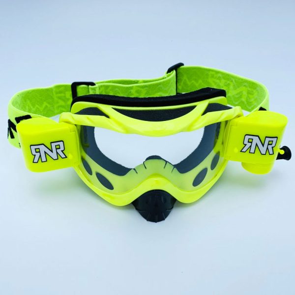RNR Hybrid Motocross Goggles - Neon Yellow