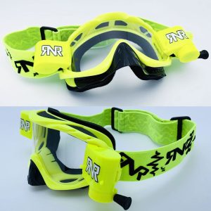 RNR Hybrid Motocross Goggles - Neon Yellow