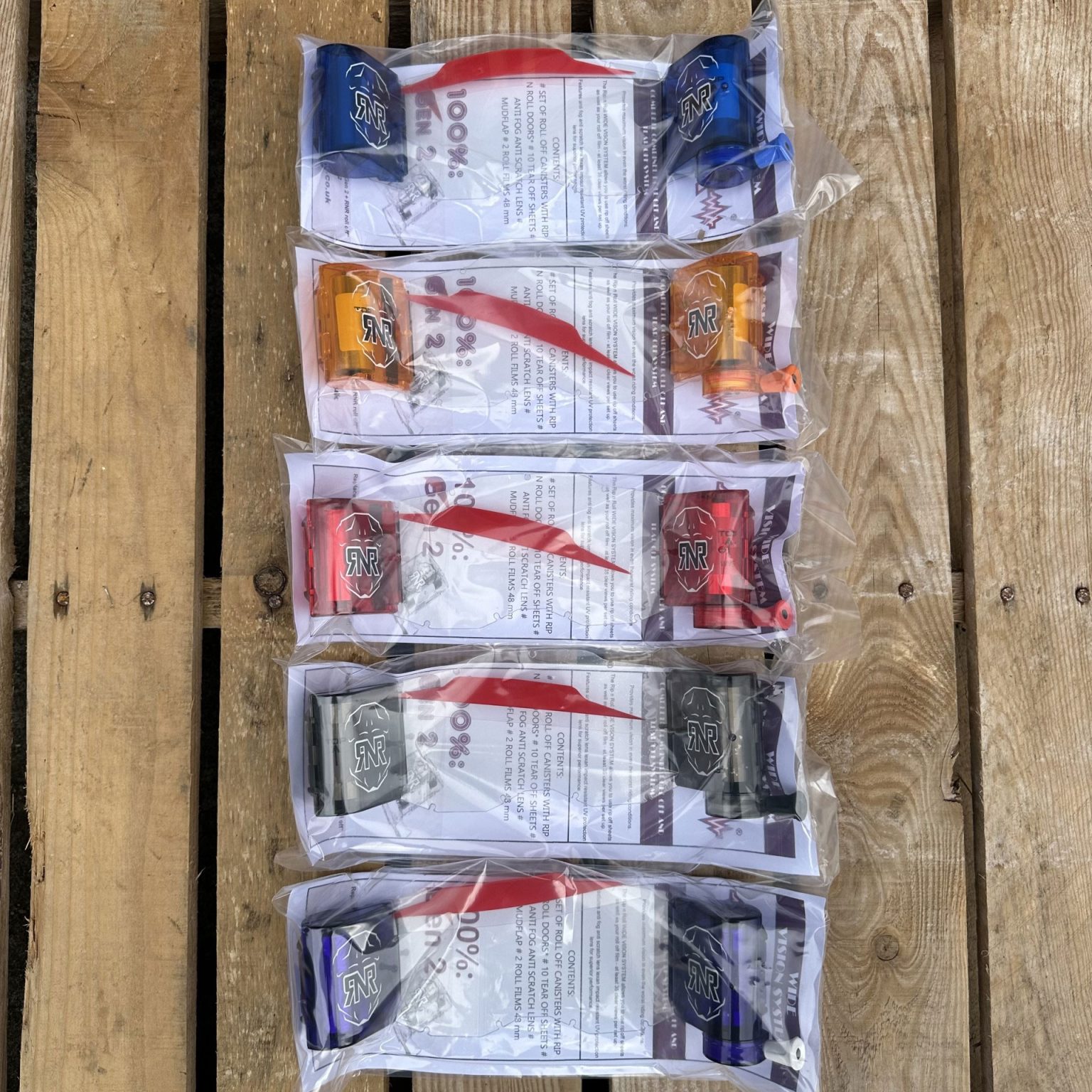 8x 48 Mm RNR Pellicole Roll Off WVS XXL Taglia Rotoli Motocross Rip N Roll 100% Scott - Foto 11