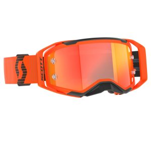 2025 Scott Prospect Motocros Goggles - Orange Black / Orange Chrome Works Mirror Lens