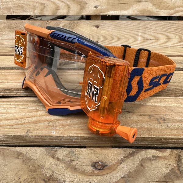 Scott Fury Roll-Off Motocross Goggles RNR 48MM WVS - CUSTOM ORANGE / BLUE - Image 3
