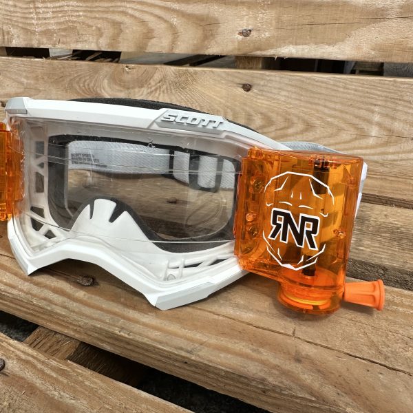 Scott Fury Custom RNR WVS Roll-Off Goggles - White / Orange