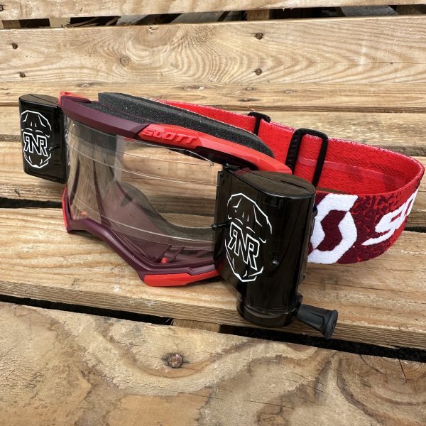Scott Fury Custom RNR WVS Roll-Off Goggles - Black / Red