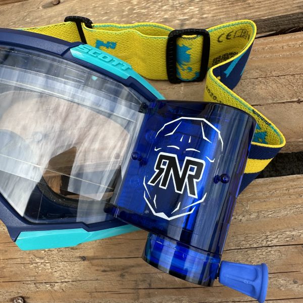 Scott Fury Custom RNR WVS Roll-Off Goggles - Blue Teal Yellow / Blue