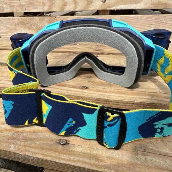 Scott Fury Custom RNR WVS Roll-Off Goggles - Blue Teal Yellow / Blue