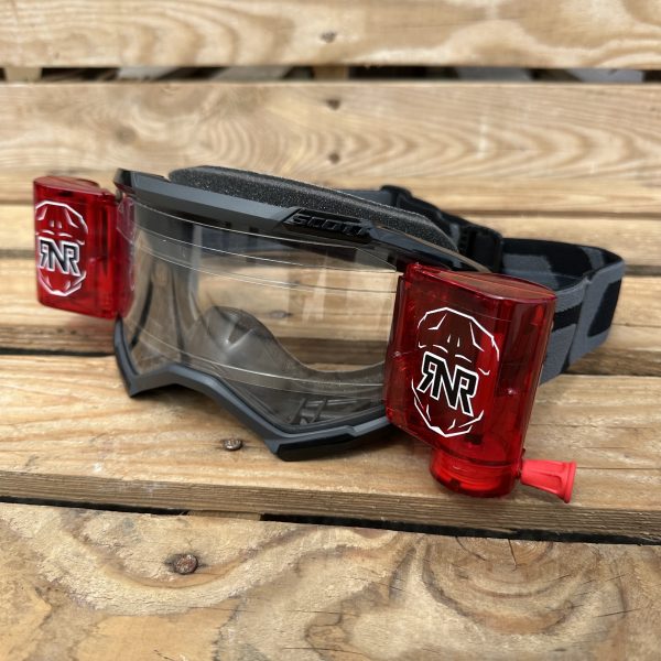 Scott Fury Custom RNR WVS Roll-Off Goggles - Black Red