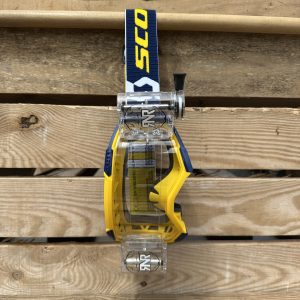Scott Fury Custom RNR WVS Roll-Off Goggles - Yellow Blue / Clear