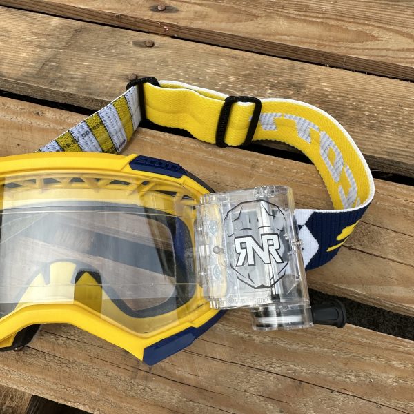 Scott Fury Custom RNR WVS Roll-Off Goggles - Yellow Blue / Clear