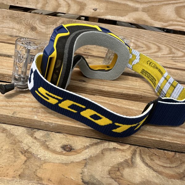 Scott Fury Custom RNR WVS Roll-Off Goggles - Yellow Blue / Clear