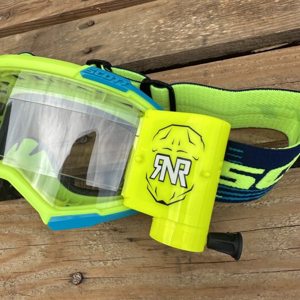 Scott Fury Custom RNR WVS Roll-Off Goggles - Neon Yellow Blue / Fluo Yellow