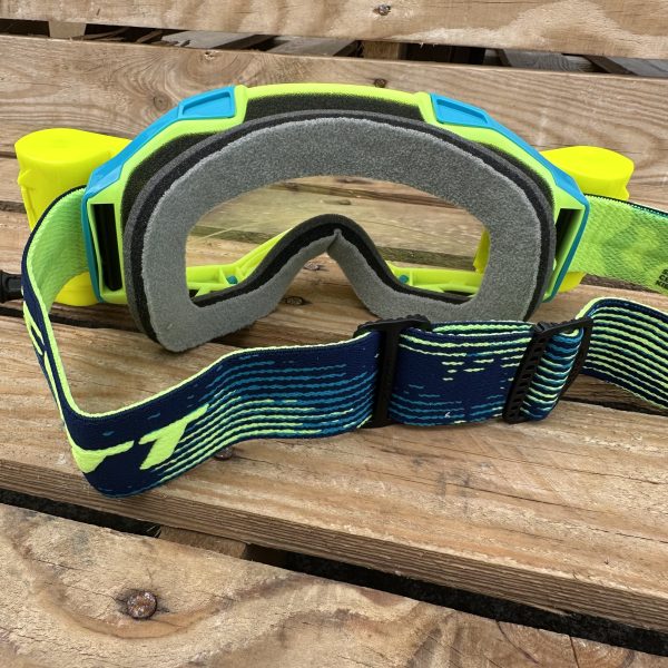 Scott Fury Custom RNR WVS Roll-Off Goggles - Neon Yellow Blue / Fluo Yellow