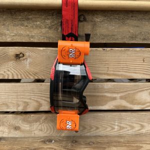 Scott Fury Custom RNR WVS Roll-Off Goggles - Red Black / Neon Orange