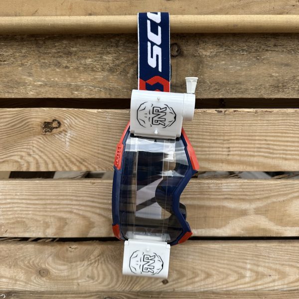 Scott Fury Custom RNR WVS Roll-Off Goggles - Red Blue / White