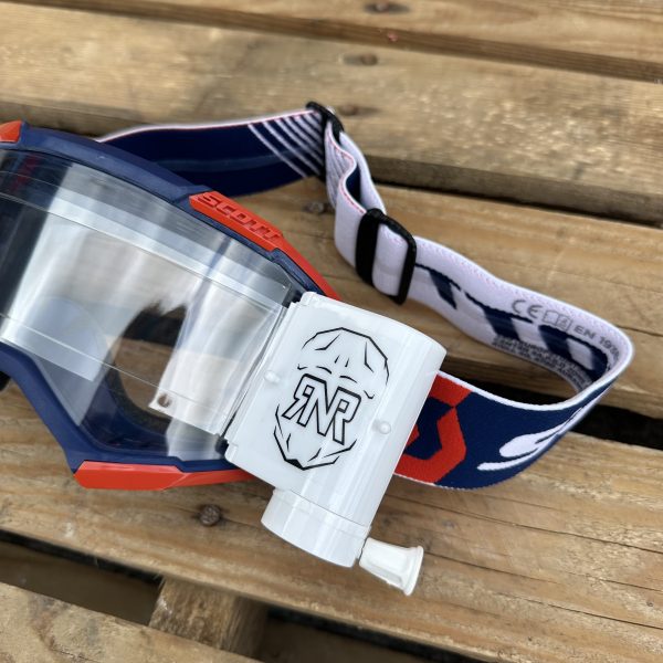 Scott Fury Custom RNR WVS Roll-Off Goggles - Red Blue / White