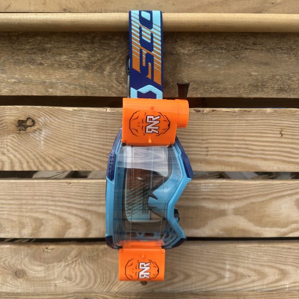 Scott Fury Custom RNR WVS Roll-Off Goggles - Blue Orange / Neon Orange