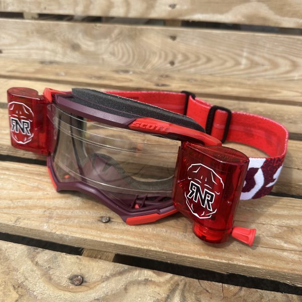 Scott Fury Custom RNR WVS Roll-Off Goggles - Red Black