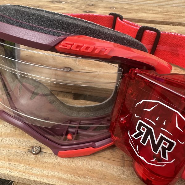 Scott Fury Custom RNR WVS Roll-Off Goggles - Red Black