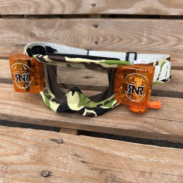 100% Strata 2 Motocross Goggles War Camo - RNR WVS ORANGE
