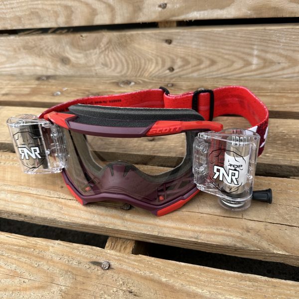 Scott Fury RNR WVS Roll-Off Goggles - Red