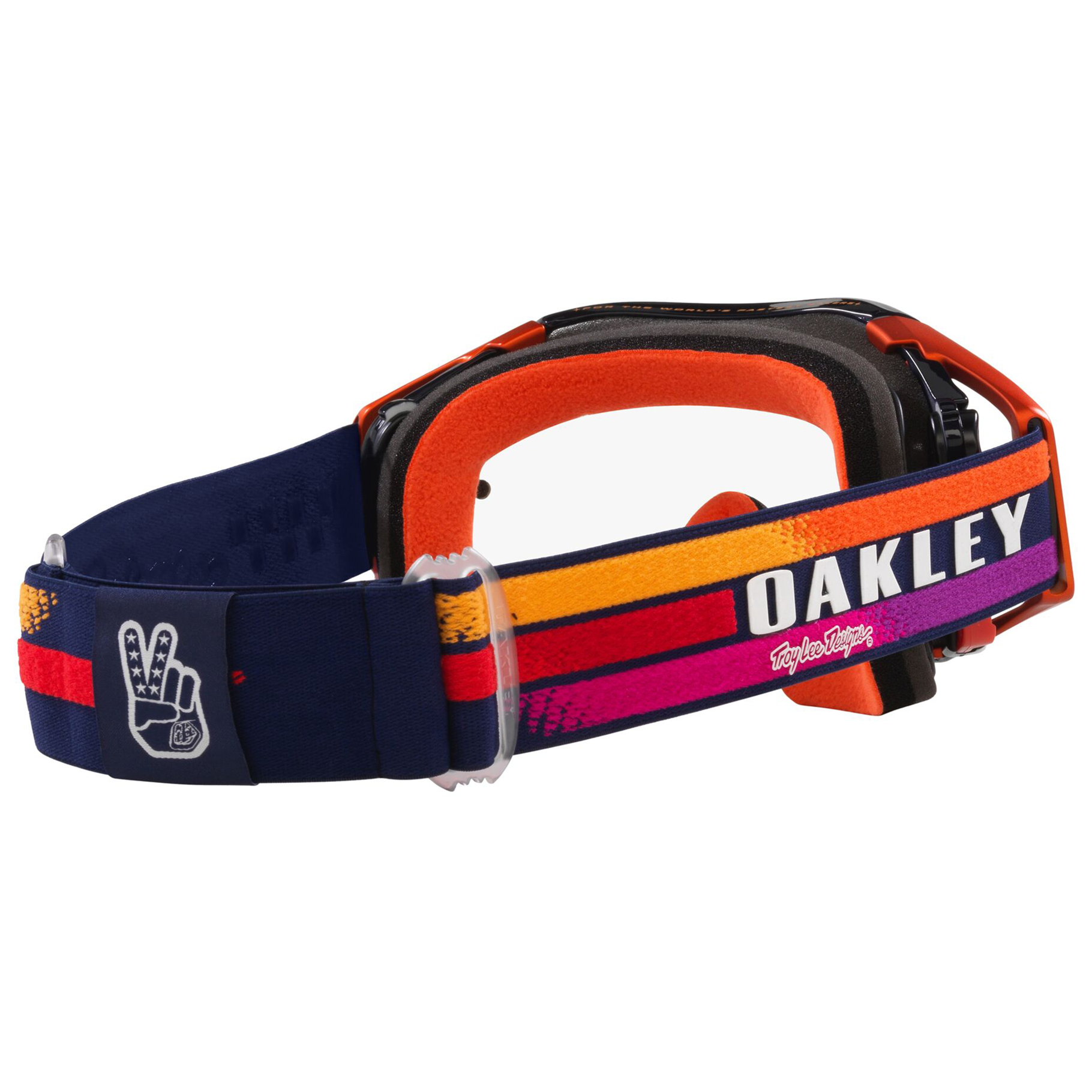 Oakley Airbrake Motocross Goggles - TLD Navy Sunrise / Clear Lens