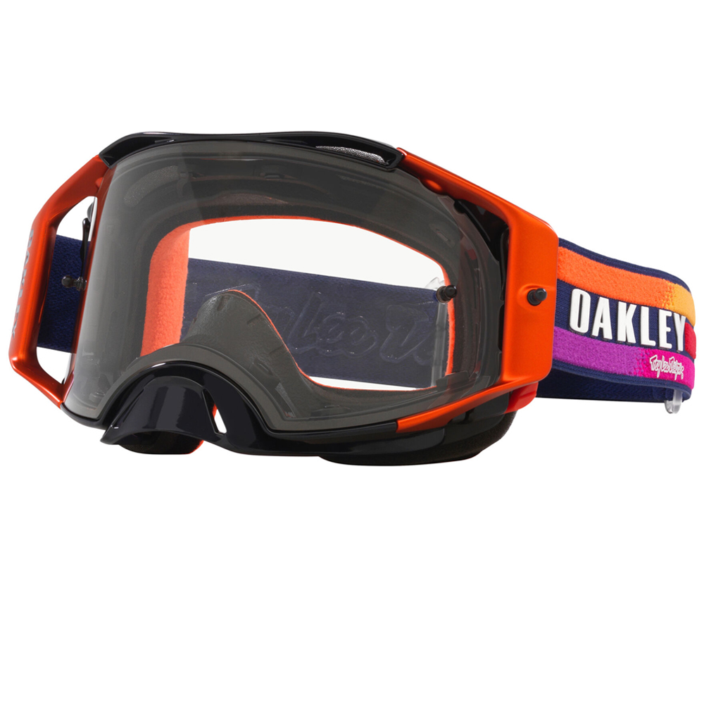 Oakley Airbrake Motocross Goggles - TLD Navy Sunrise / Clear Lens