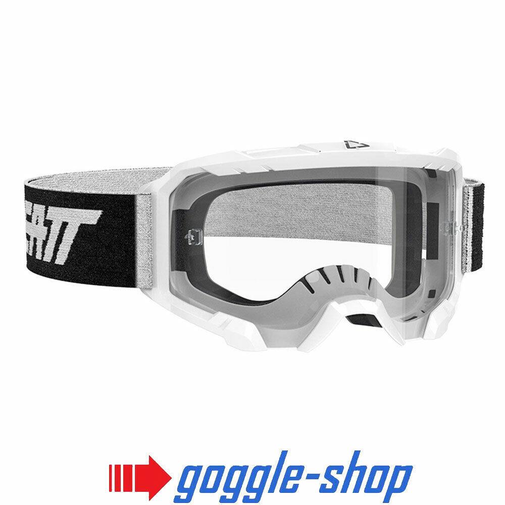 LEATT VELOCITY 4.5 MOTOCROSS MX GOGGLES - WHITE / CLEAR LENS