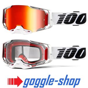 100% Armega Motocross Goggles - Lightsaber