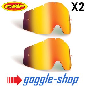 FMF 100% Powercore / Powerbomb - Red Mirror Lens