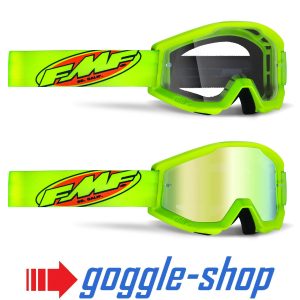 FMF 100% Powercore Motocross Goggles - Core Yellow