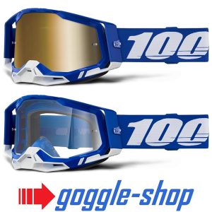 100% Racecraft Motocross Goggles - Blue White