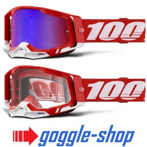 100% Racecraft Motocross Goggles - Red White